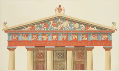 Fasad av Jupiters tempel i Aegina (323-27 f.Kr.)
